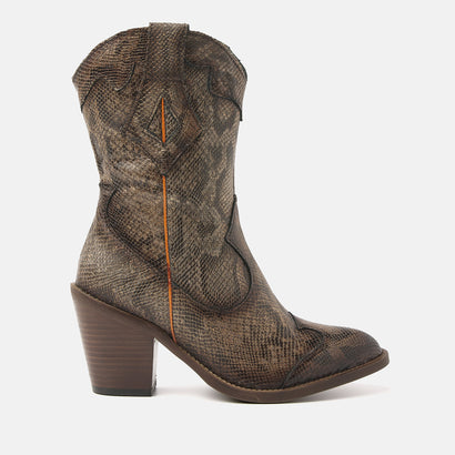 Women's Boots 35.120 Brown-Python