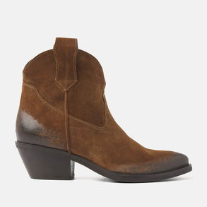 Gigi Women's Suede Ankle Boots Cognac