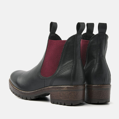 Women's Chelsea Boots 68.002 Black-Red