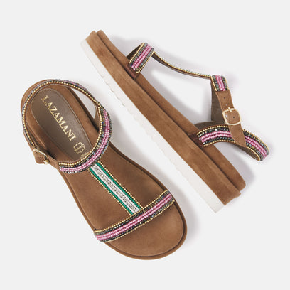 Women's Sandals 75.417 Pink Multi