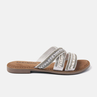 Marlin Women's Leather Slippers White