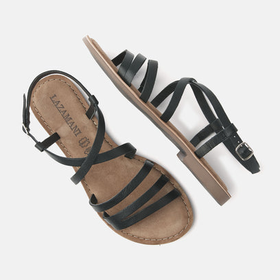 Lucy Women's Leather Sandals Black