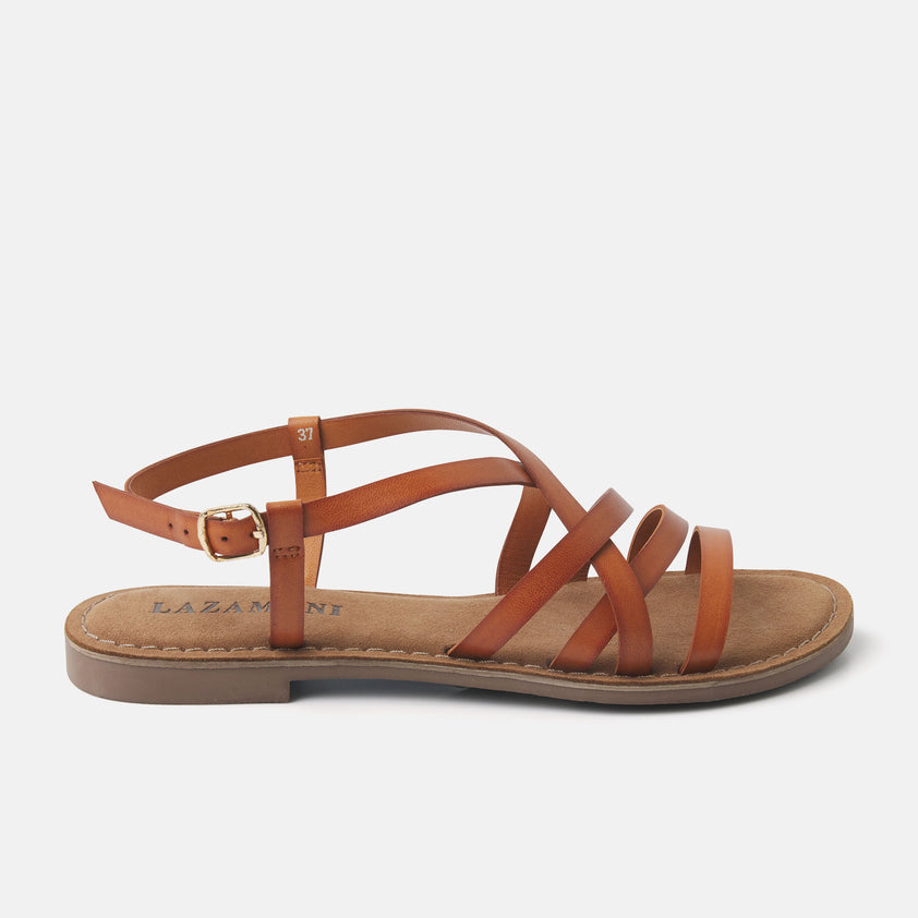 Lucy Women's Leather Sandals Tan