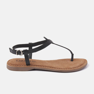 Iris Women's Leather Sandals Black