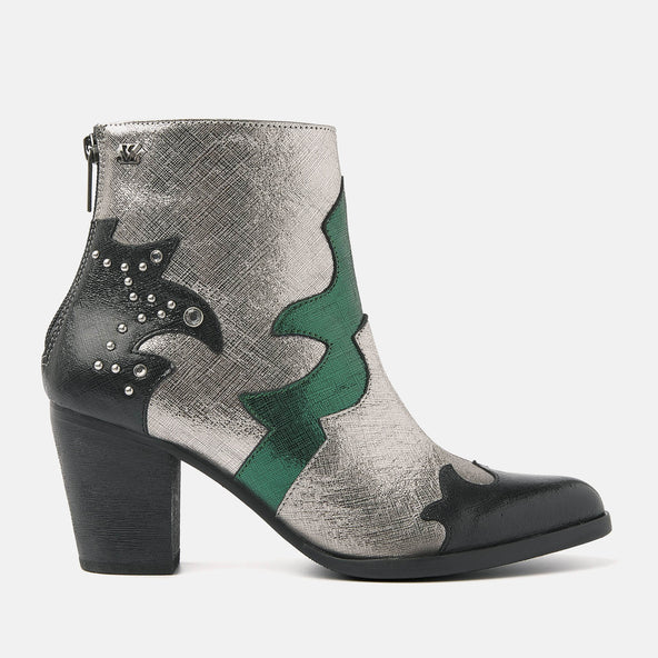 Women's Ankle Boots 85.609 Green-Multi