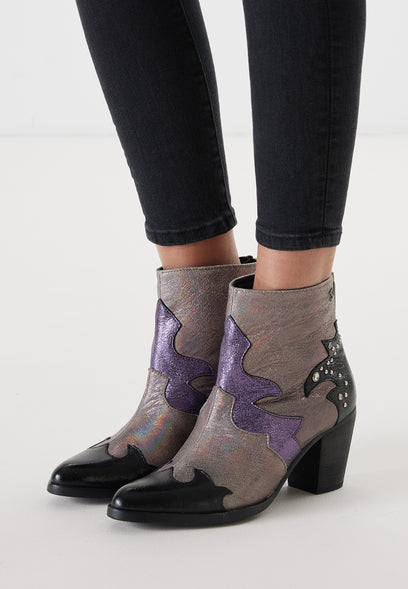 Women's Ankle Boots 85.609 Purple-Multi