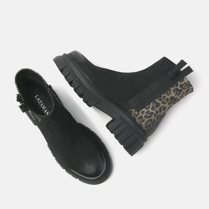 Women's Boots 85.612 Leopard-Black