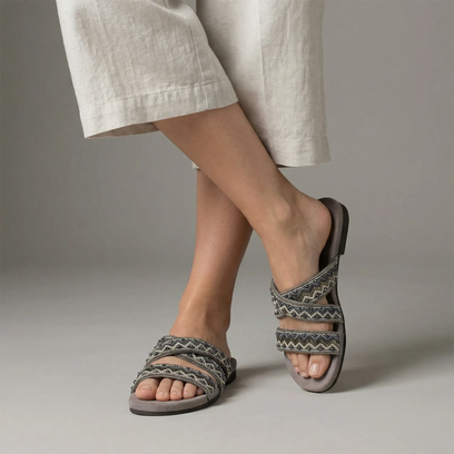 Pantofole da donna Aaf grigie