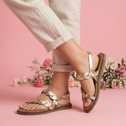 Sandali Donna Jona Pelle Oro