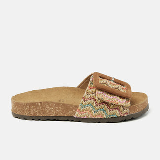 Natalia Women's Raffia Slippers Multi