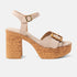 Abril Women's Sandals Suede Nude