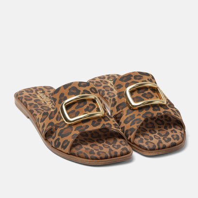 Vito Pantofole Scamosciate da Donna Leopardate