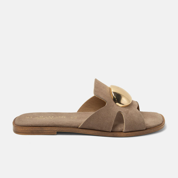 Zola Women's Suede Slippers Taupe