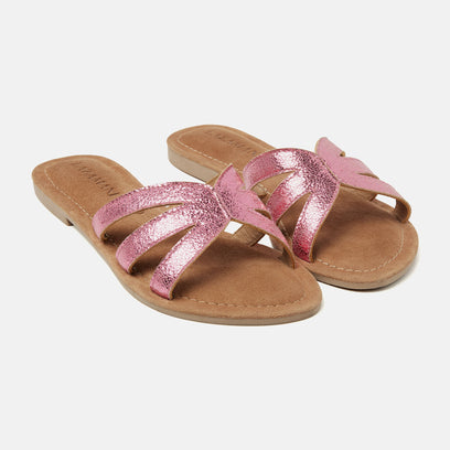 Nina Women's Leather Slippers Pink