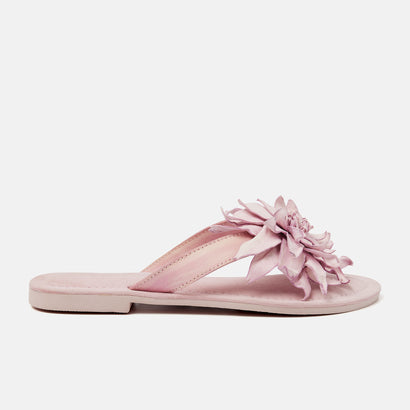 Daisy Women's Leather Slippers Pink