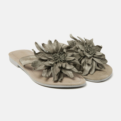 Daisy Women's Leather Slippers Sage