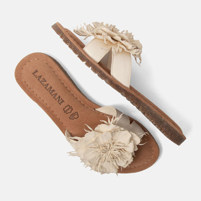 Zinnia Women's Slippers Leather Offwhite