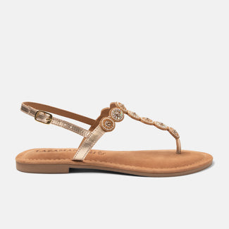 Luz Women's Sandals Leather Gold