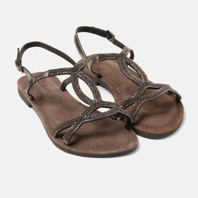 Malia Women's Sandals Leather Pewter