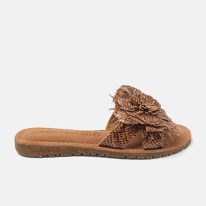 Moa Women's Suede Slippers Tan