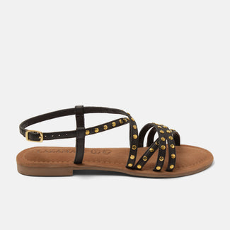 Tova Women's Leather Sandals Black