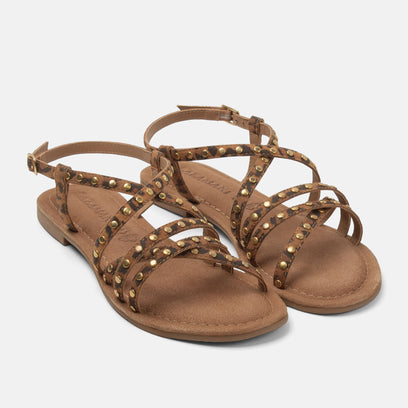 Tova Women's Suede Sandals Leopard