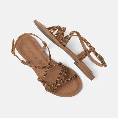 Tova Women's Suede Sandals Leopard