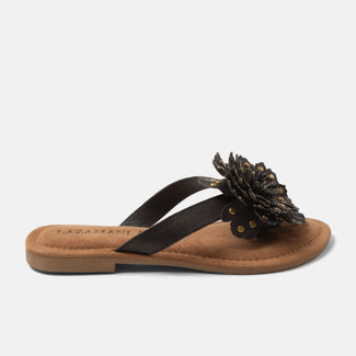 Kira Women's Leather Slippers Black