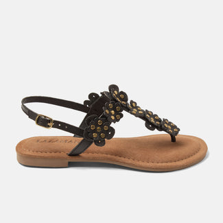 Pippa Women's Leather Sandals Black