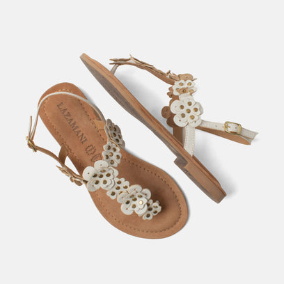 Pippa Women's Leather Sandals White