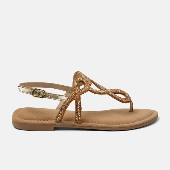 Luus Women's Leather Sandals Gold