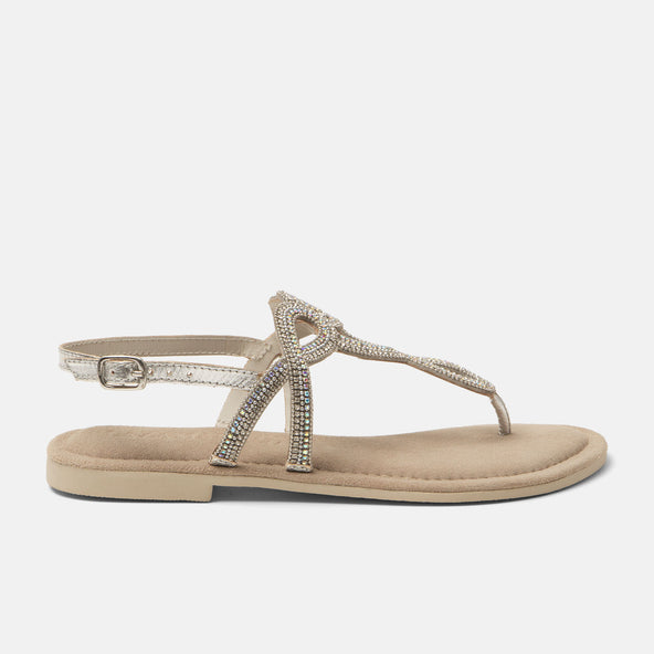 Luus Women's Leather Sandals Silver