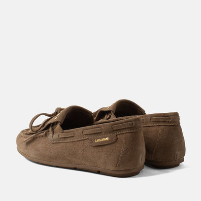 Belle Women's Suede Mocassins Khaki