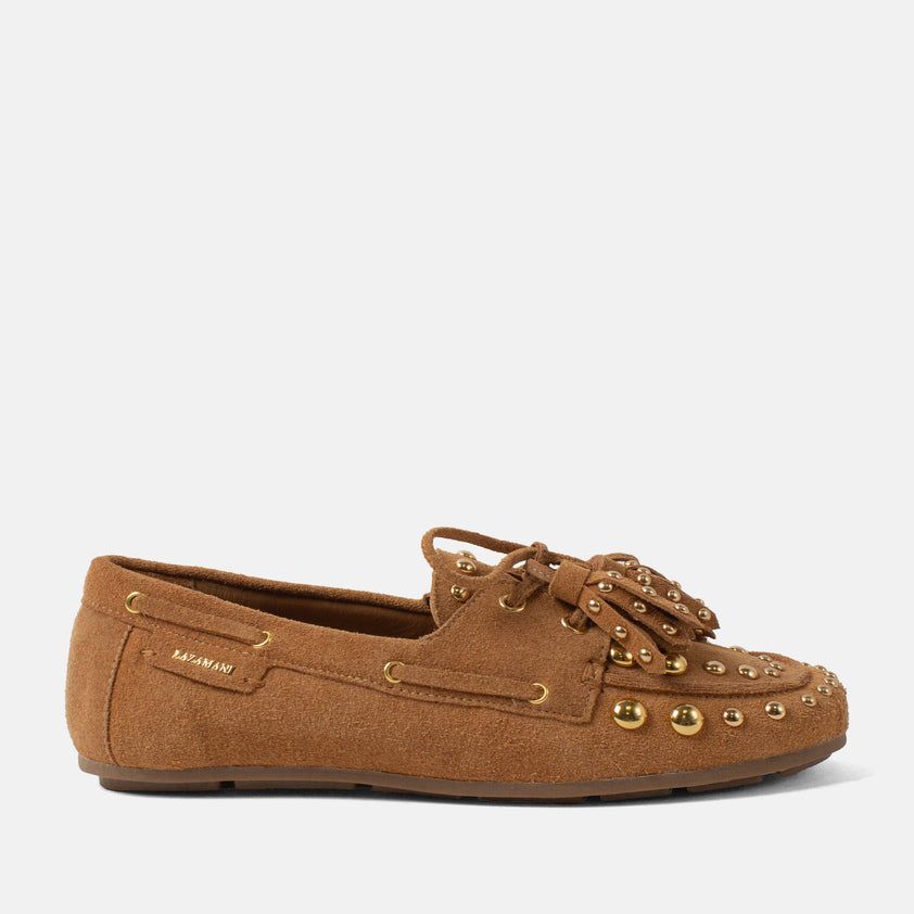 Stella Women's Suede Mocassins Cognac