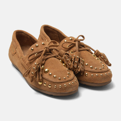 Stella Women's Suede Mocassins Cognac