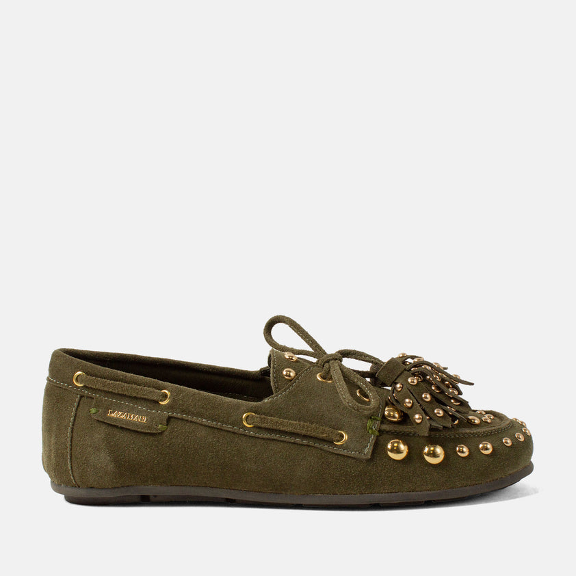 Stella Women's Suede Mocassins Green