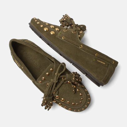 Stella Women's Suede Mocassins Green