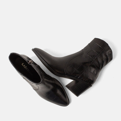 Ot Women's Ankle Boots Leather Black