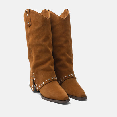 Jane Women's Suede Boots Cognac