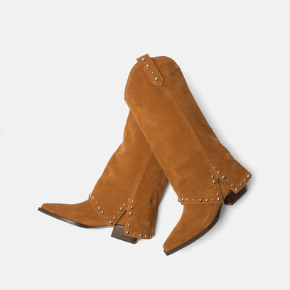 Jane Women's Suede Boots Cognac