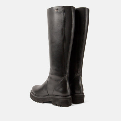 El Women's Leather High Boots Black