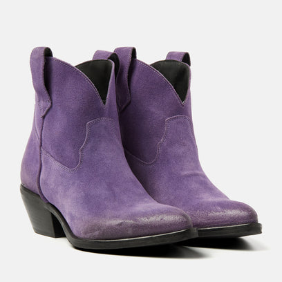 Gigi Women's Suede Ankle Boots Lavender