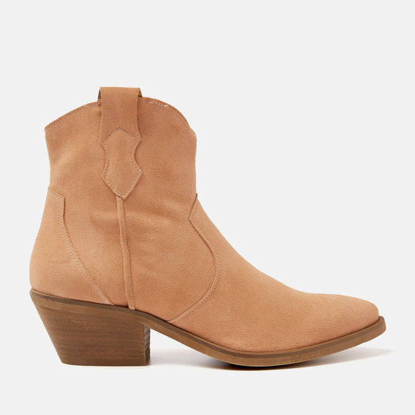 Arianna Women's Suede Ankle Boots Apricot