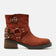 Coco Women's Suede Biker Boots Rust