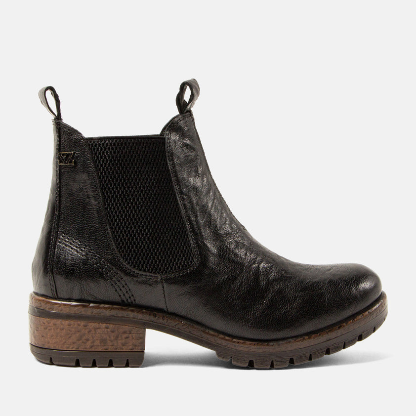 Ria Women's Leather Chelsea Boots Black