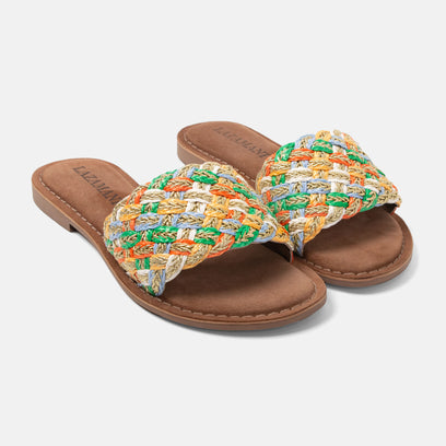 Zita Women's Slippers Raffia Multi