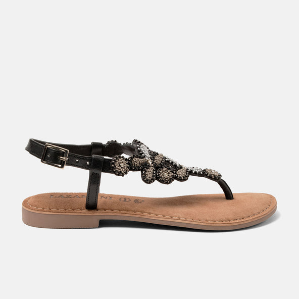 Maritza Women's Sandals Leather Black