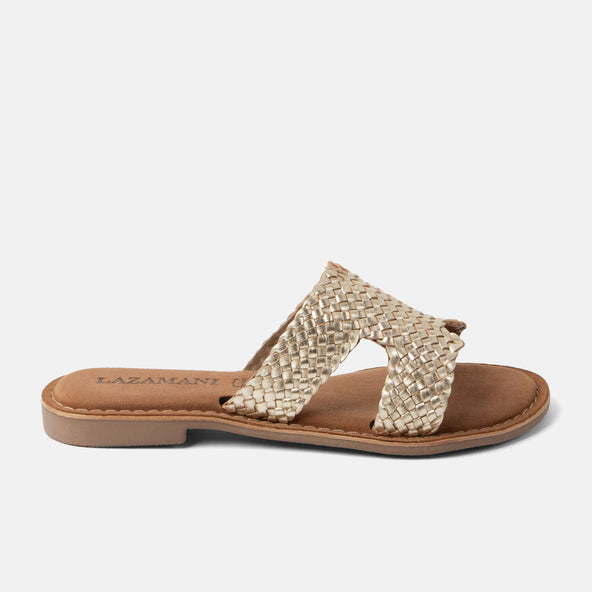 Flor Women's Slippers Leather Gold