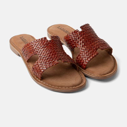 Flor Women's Slippers Leather Tan