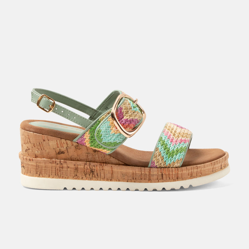 Carla Women's Sandals Raffia Gold